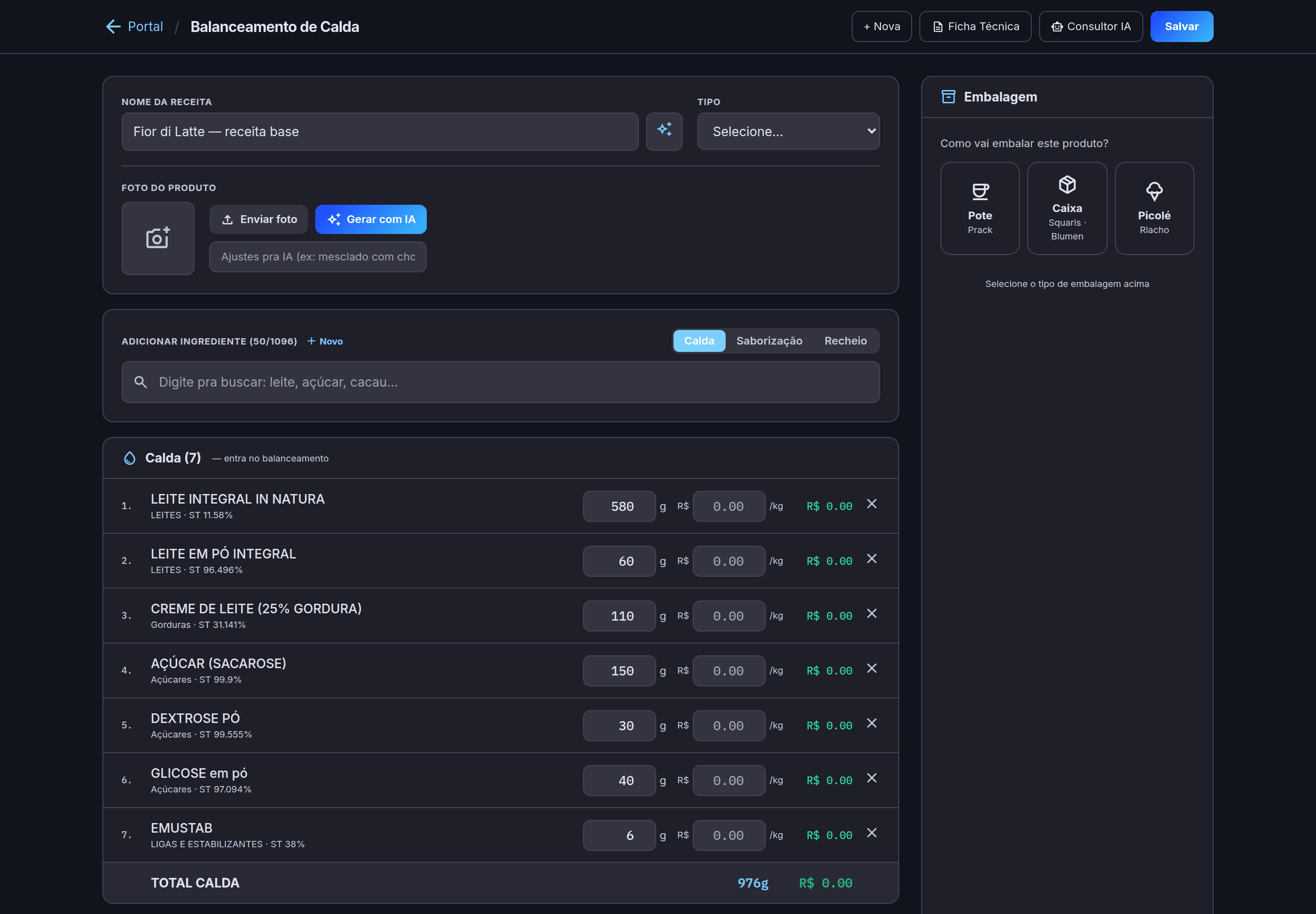 Tela real — Portal do Cliente